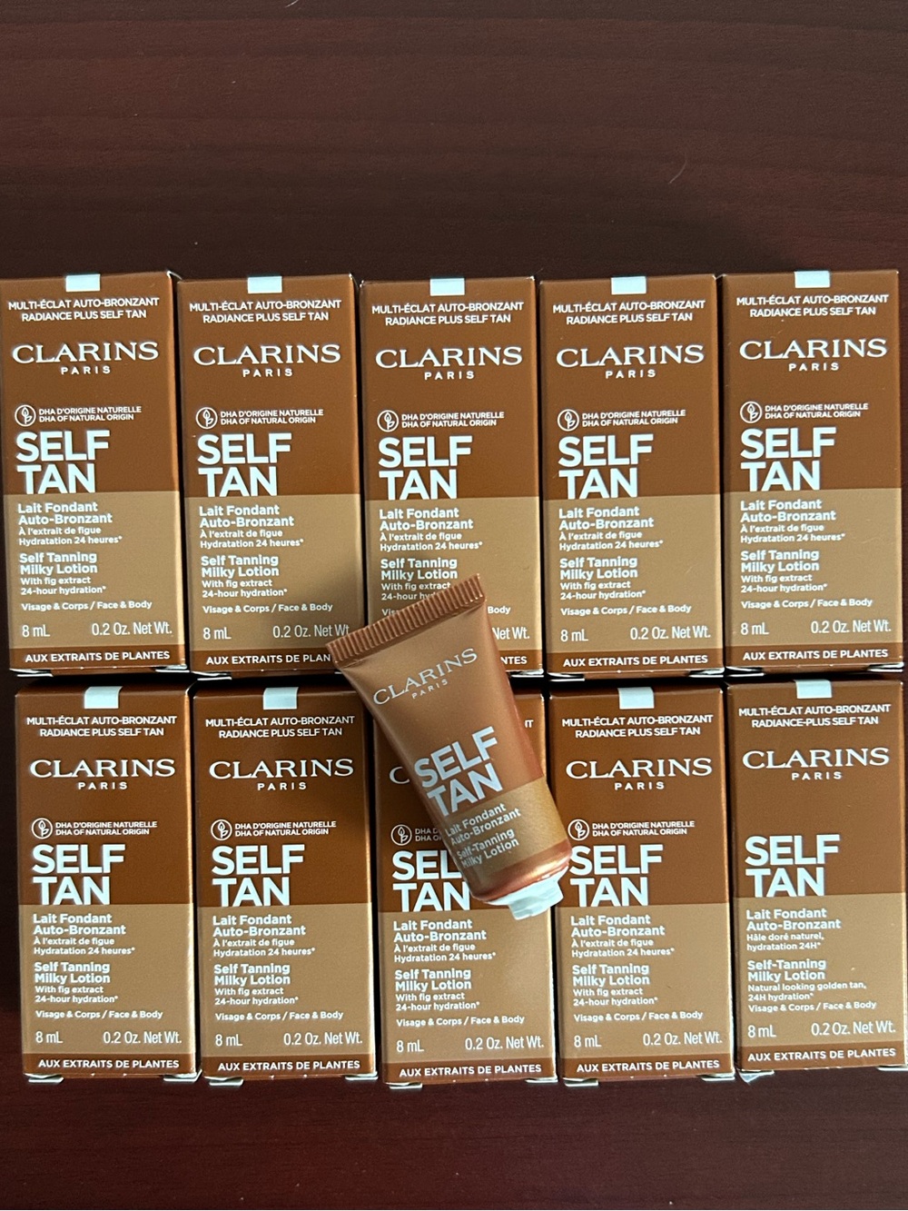 8mlx10 Clarins Self Tan Milky Lotion